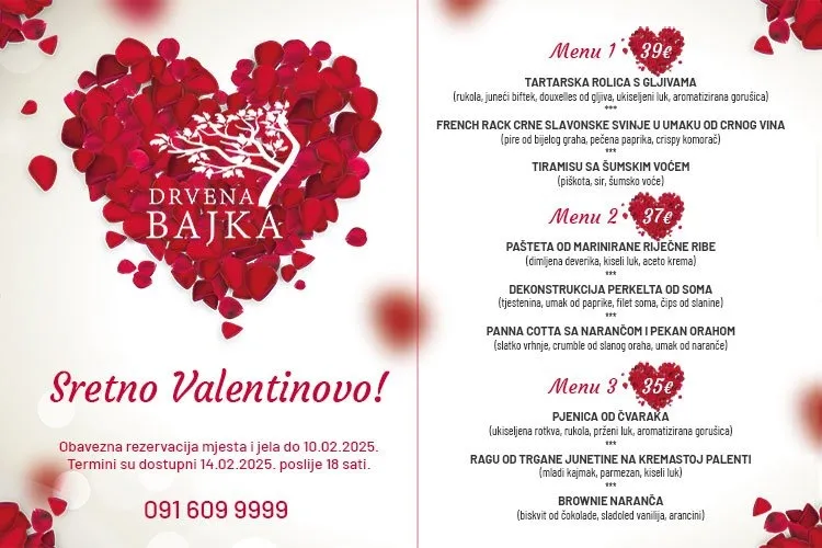 Proslavite romantično Valentinovo u Drvenoj bajci